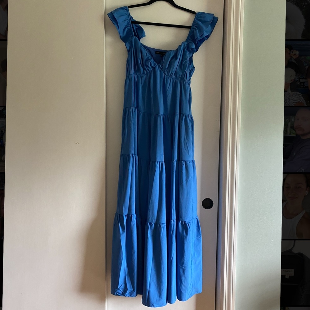 Blue ruffle maxi - Endless Rose - worn once - just bought but it is long on me